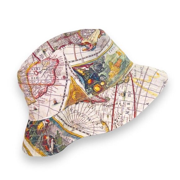 Unbranded Old World Map Reversible Bucket Hat One Size Fits Most OS - Picture 4 of 8